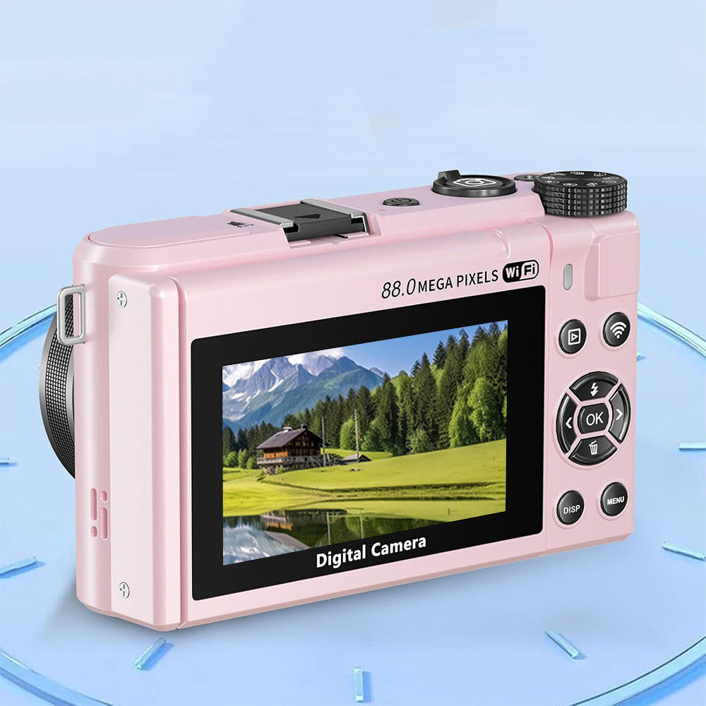 Digital Camera with Flip Screen WIFI Remote Control Vlogging Camera