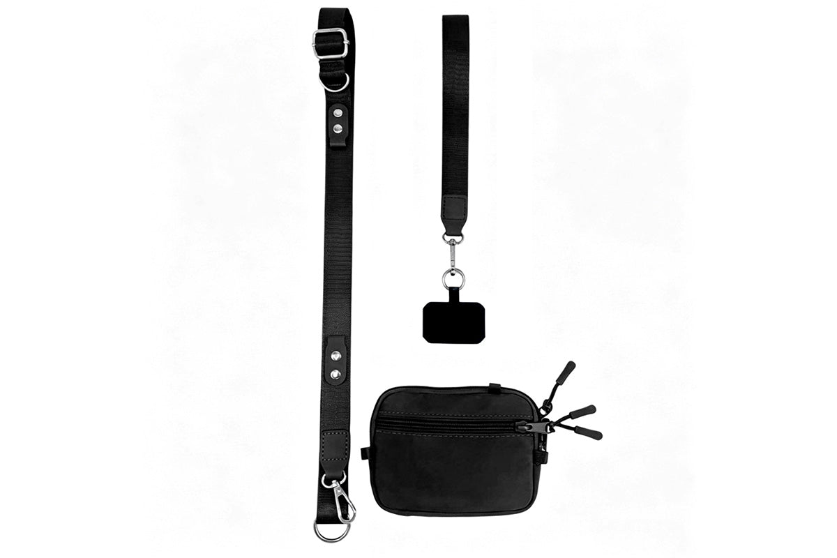 2-in-1 Phone Crossbody Strap Clear Window Card Wallet Pouch Travel Adjustable Shoulder Strap Bag