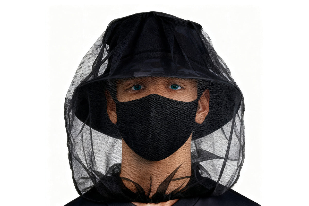 5Pcs Mosquito Head Net Bug Net Hat for Camping Hiking Fishing Gardening