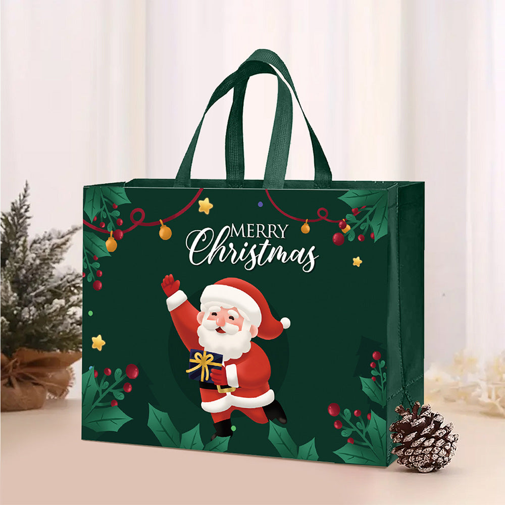 24Pcs Nonwoven Christmas and Halloween Handled Gift Shopping Bags