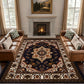 Large Floor Rug Crystal Velvet Vintage Boho Non-Slip Carpet for Bedroom Dining Room