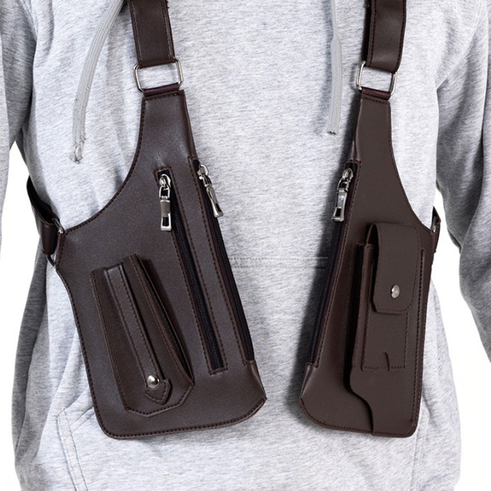 Outdoor Double Shoulder Armpit Bag with Multiple Pockets