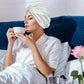 2Pcs Adjustable Double Layer Satin Sleeping Cap Hair Bonnet with Hair Band