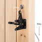 Stainless Steel Spring Cable Pull Self-Locking Gate Latch Fit for Wooden Fence Gate