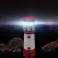 LED Outdoor Solar Lighthouse with Rotating Beacon