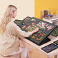 Puzzle Board with 6 Sliding Drawers Foldable Felt Puzzle Table Up to 1000 Pieces