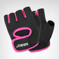 Gym Gloves Half Finger Sports Training Fitness Exercise Cycling Weight Lifting Gloves for Men Women-Rose Red