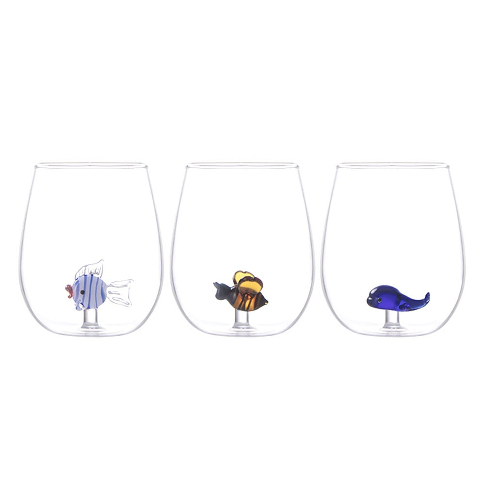 Creative Cartoon Three Dimensional Animal Glass Cup