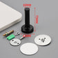 4 Pack Stainless Steel Door Stop Strong Adhesive No-Drill with Rubber Bumper