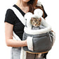Plush Backpack Portable Pet Hanging Chest Bag with Hand Warmer Pocket