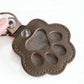 2PCS Pet Paw Shaped Key Chain Pet Fur Storage Key Chain Pet Memorial Gift Key Ring