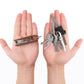 Leather Smart Key Holder Folding Key Organizer Clip Compact Keychain