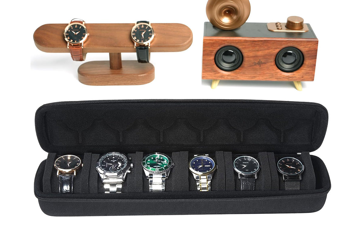 Portable Watch Storage Box Travel Storage Organizer Watch Roll Display Case