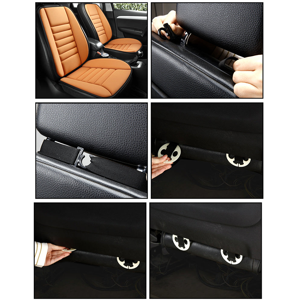 2Pcs Universal Car Seat Cushion Vehicle Chair Cushion Pad Mat