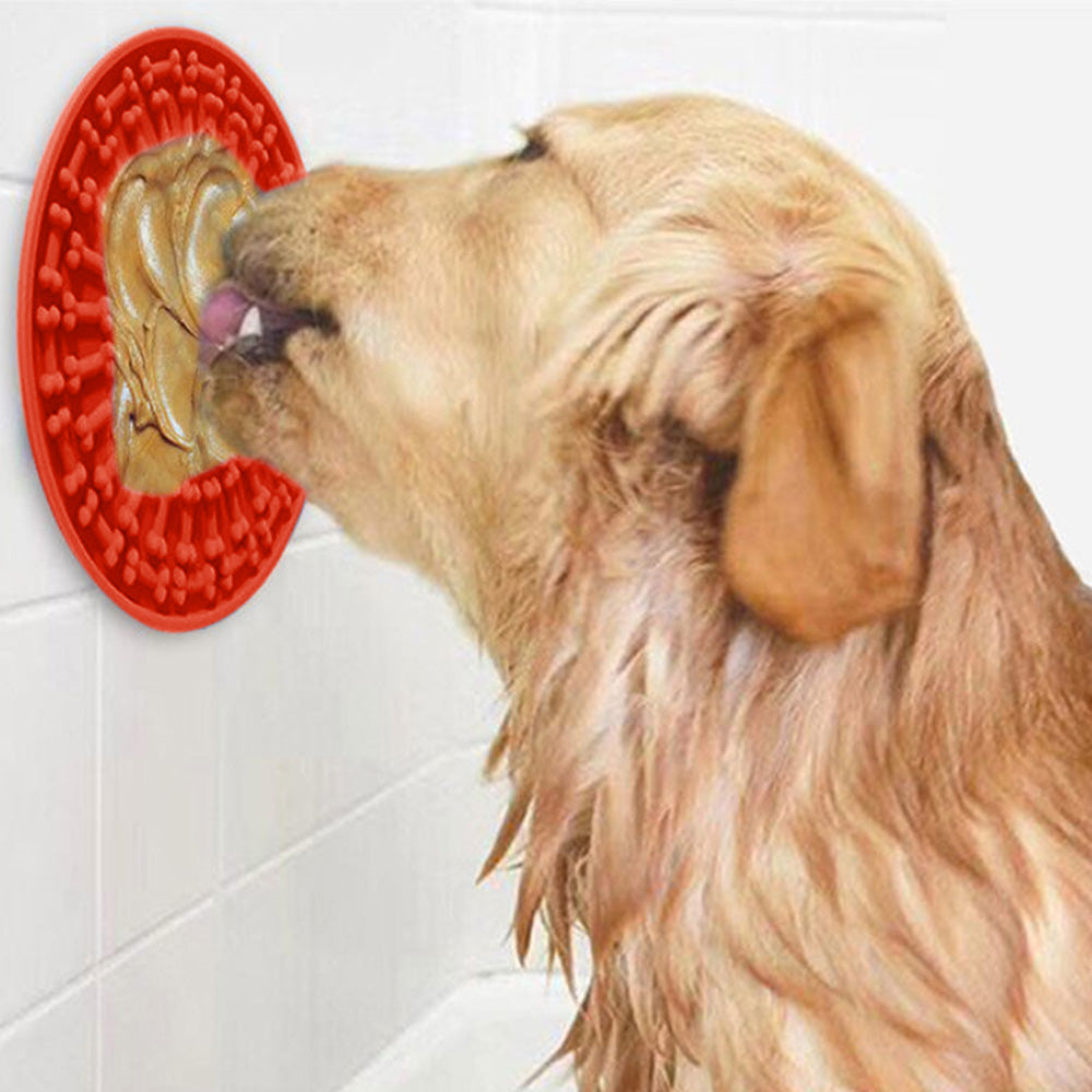 Dog Lick Pad Bath Washing Buddy Suction Grooming Pad Helper Slow Feeder Mat