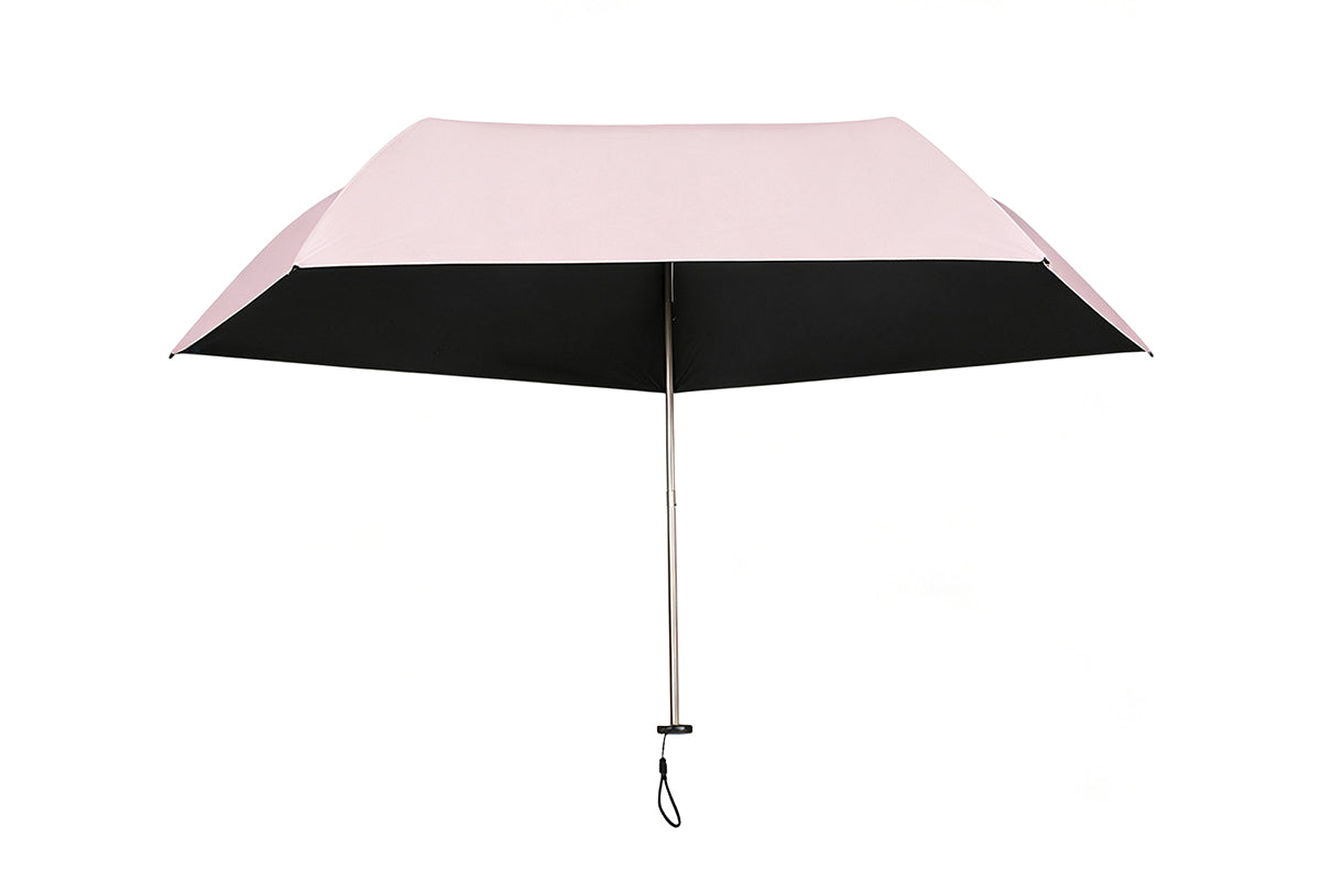 Black Coated Compact Folding Umbrella Lightweight Portable Pocket Umbrella
