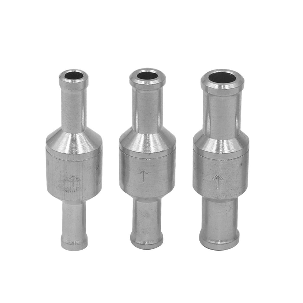 2 PCS One Way Non Return Check Valve Aluminum Alloy One Way Check Valve for Fuel Oil Water