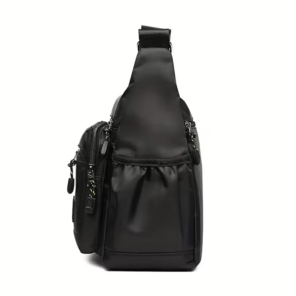Multi-Pocket Men's Crossbody Shoulder Bag for Outdoor Travel and Commuting