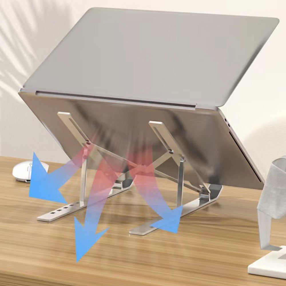 Foldable Portable Aluminum Laptop Tablet Stand with 6 Height Levels