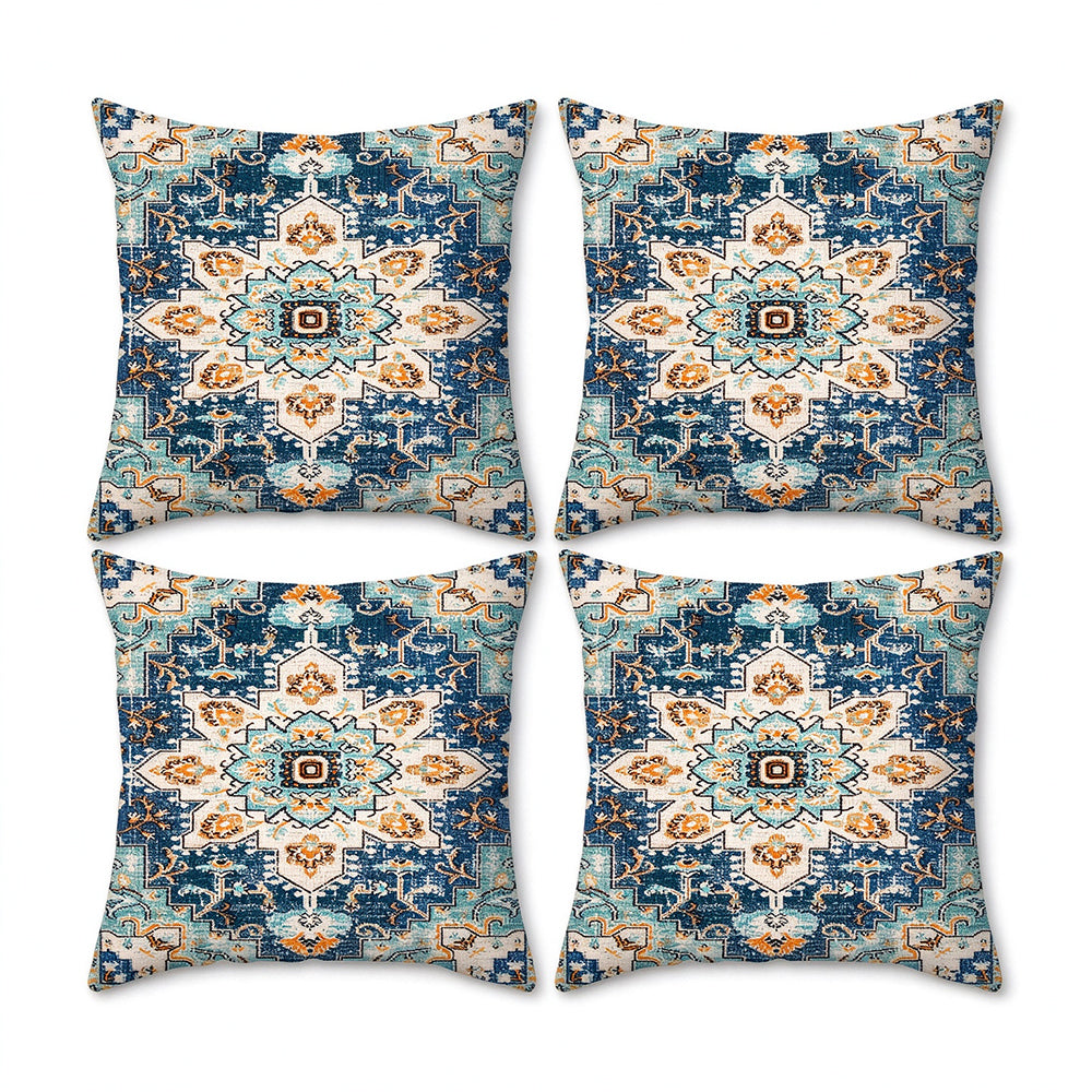 4X Bohemian Short Plush Decorative Throw Pillow Cover 45x45cm