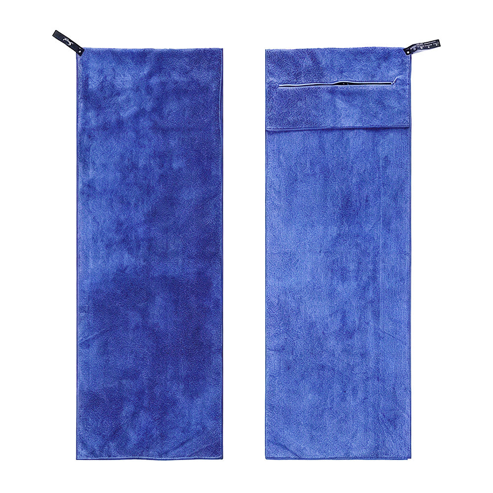 120x50cm Quick Dry Microfibre Gym Towel with Pocket and Silicone Base