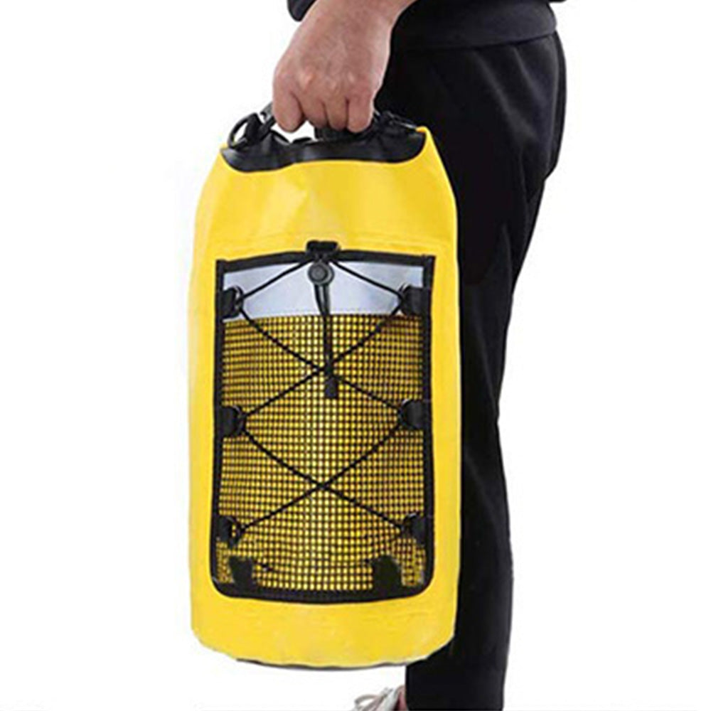 Roll-Top Backpack With Handle Dry Bag Outdoor Bag For Fishing Boating Camping