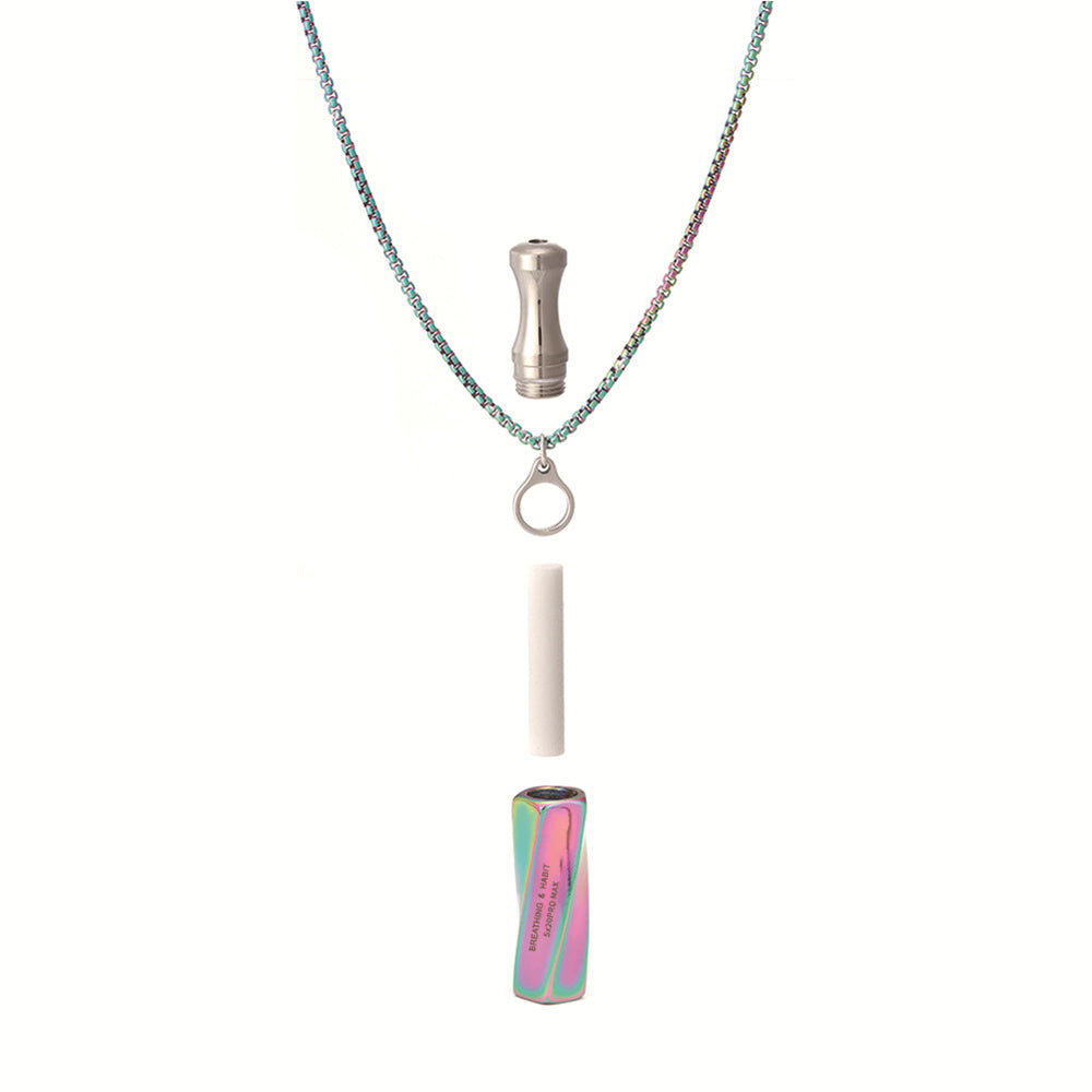 Breathlace Necklace Stainless Steel Breathing Pendant Necklace