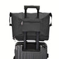 2Pcs Large-Capacity Expandable Carry on Luggage Bag with Wheels-Dark Purple and Black