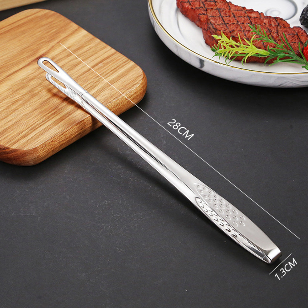 6 Stainless Steel Long Handle Food Tongs Grill Tweezers