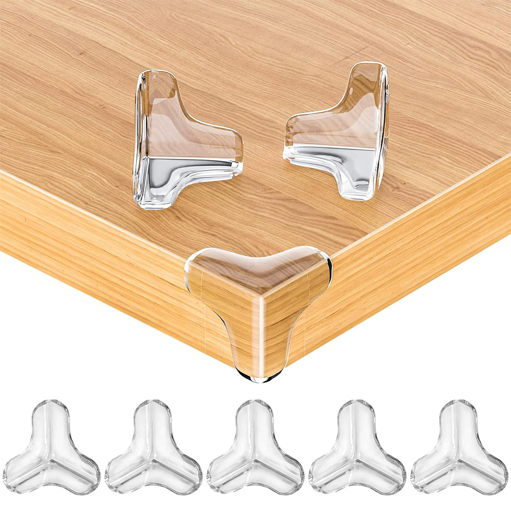 8Pcs T-Shape Desk Edge Soft Protectors for Furniture Sharp Corner Guard