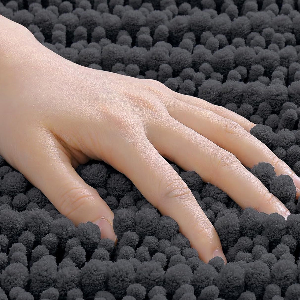Chenille Fabric Bathroom Rugs Mat With Non Slip Rubber Backing Home Decor Accessories