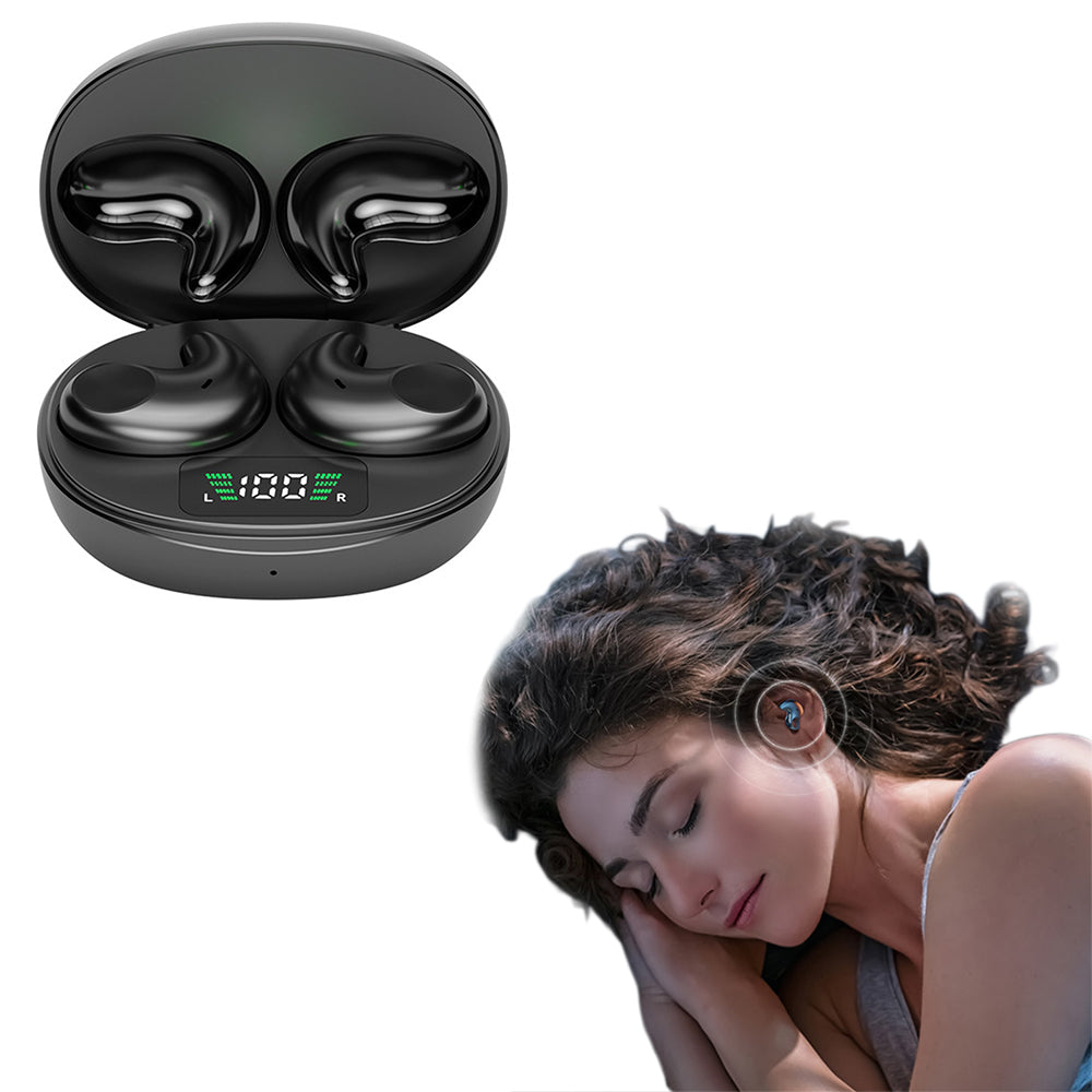 Open-Ear Bluetooth Headphones with Charging Case and Noise-Canceling Microphone
