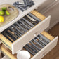 Expandable Utensil Tray Kitchen Drawer Organizer for Forks Knives