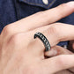 Fidget Rings Anxiety Spinner Rings Stainless Steel Chain Rings-Silver