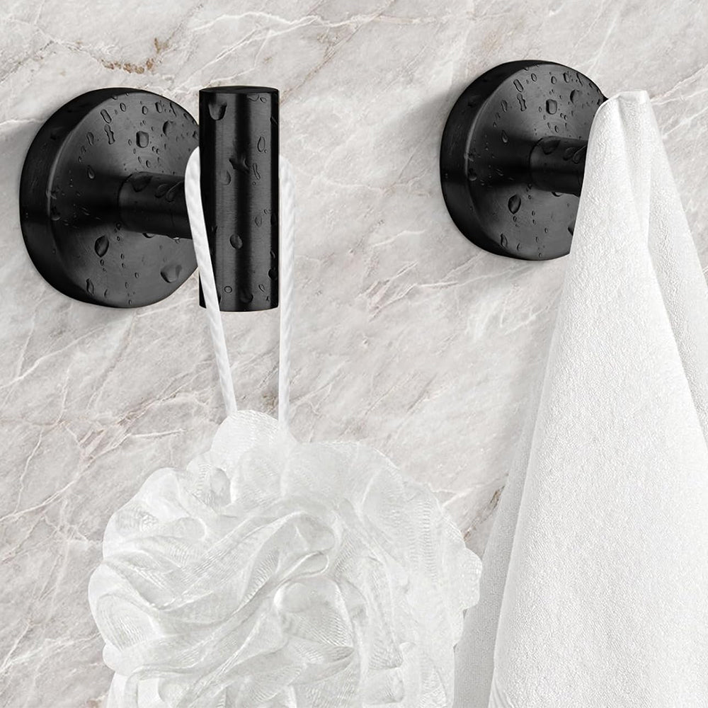 2Pcs Stainless Steel Wall Mounted Bathroom Towel Robe Hook