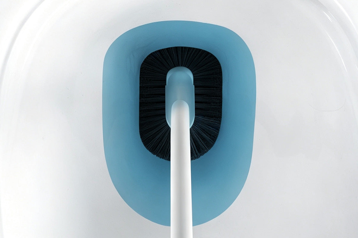 2pcs Toilet Brush with Drip Base Toilet Bowl Brush with Built-in Tweezer Toilet Cleaner Set