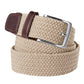 Elastic Braided Stretch Belt Adjustable Men Belt for Golf Pants Casual Shorts Jeans-Khaki