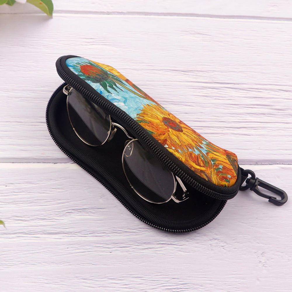 Lightweight Soft Glasses Case Scratch-Resistant Zipper Sunglasses Pouch for Travel and Commuting