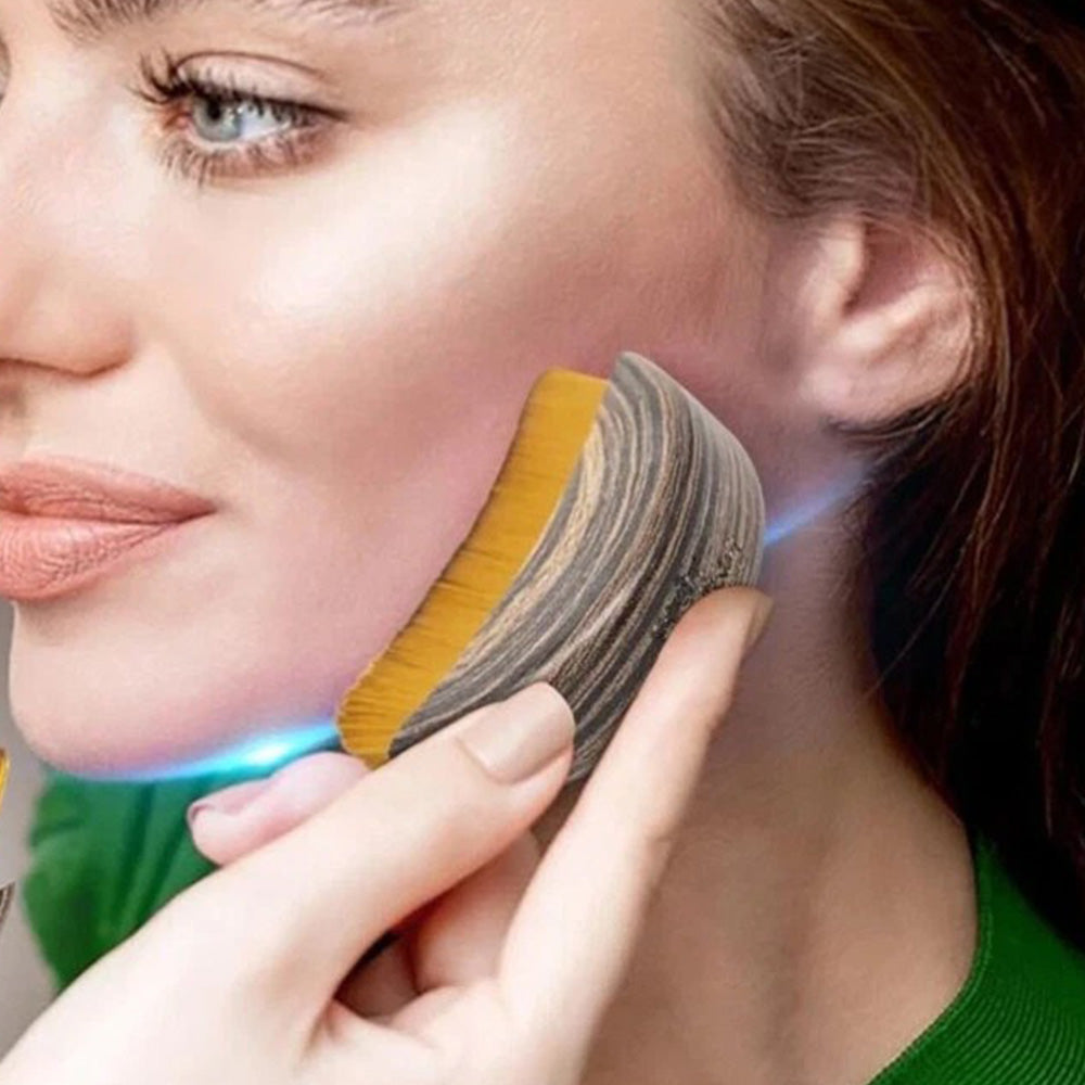 2Pcs New Lymphatic Contour Face Brush Gua Sha Skin Massage Care Tool