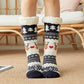 Christmas Non-Slip Floor Socks for Women - Cozy Fleece House Socks with Anti-Slip Sole