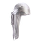 4PCS Silky Satin Durags with Extra Long Tails Pirate Wave Caps for Men Women