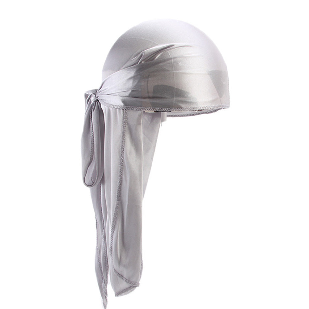 4PCS Silky Satin Durags with Extra Long Tails Pirate Wave Caps for Men Women