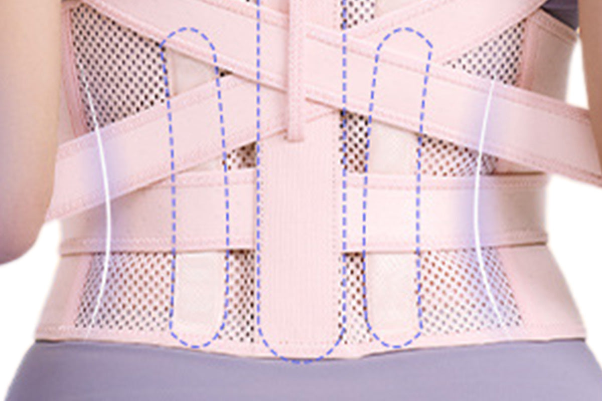 Posture Corrector Back Brace Adjustable Straightener for Improving Back Posture-Pink