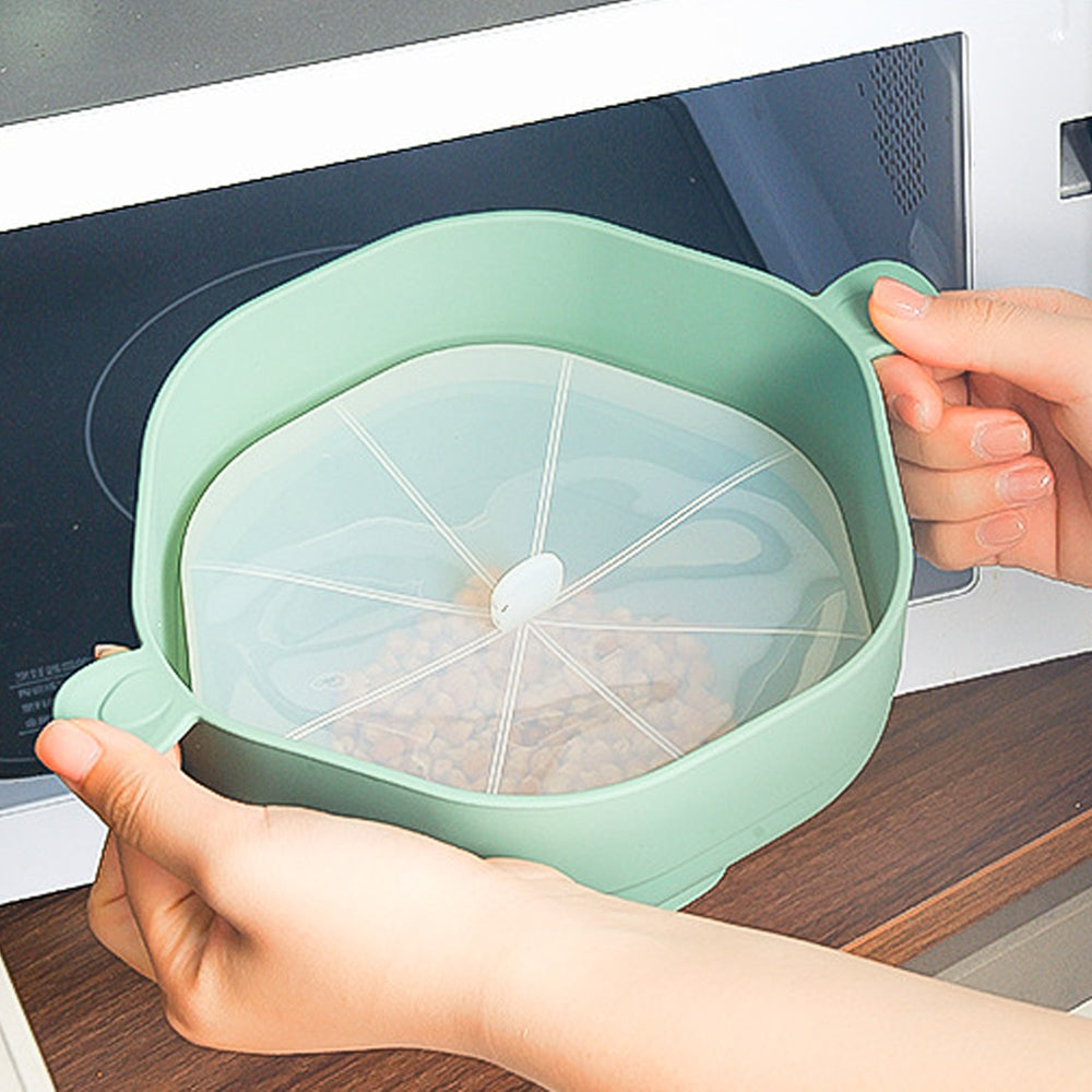 Microwave Popcorn Popper Silicone Popcorn Bowl With Lid
