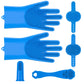 6PCS Pet Grooming Kit Pet Bathing Supplies Dog Washing Gloves Dog Bath Brush Dog Toothbrush Finger