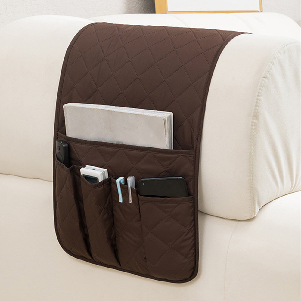 5 Pocket Sofa Armrest Organizer Remote Holder Bag for Couch and Chair
