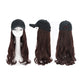 Fashion Adjustable Long Curly Wavy Wig Baseball Hat For Women