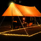 2Pcs 10m Portable Stowable Camping String Light