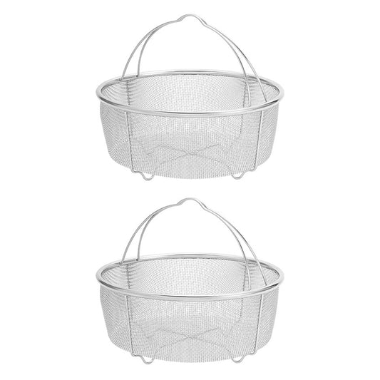 2 Pack 304 Stainless Steel Mesh Strainer Basket for Pressure Cookers Pot