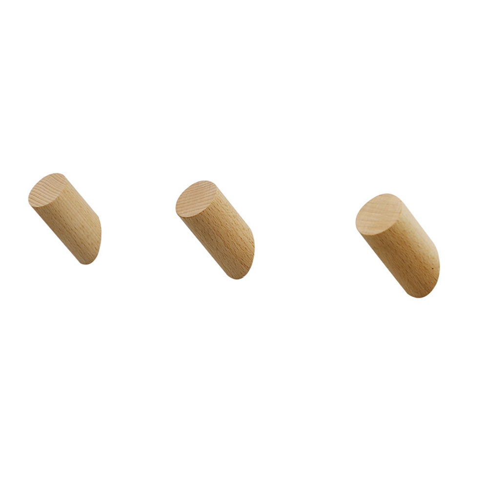 3 Sets Wooden Hook Wall Hook Hanger Hallway Home Decorations